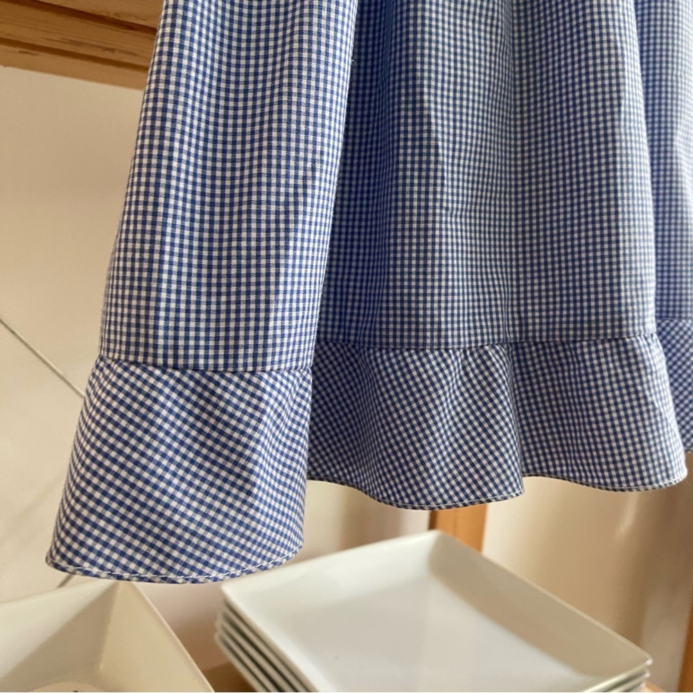 Anavini Blue White Gingham Plaid Smocked Tie Shoulder Dress 2t - Picture 11 of 12